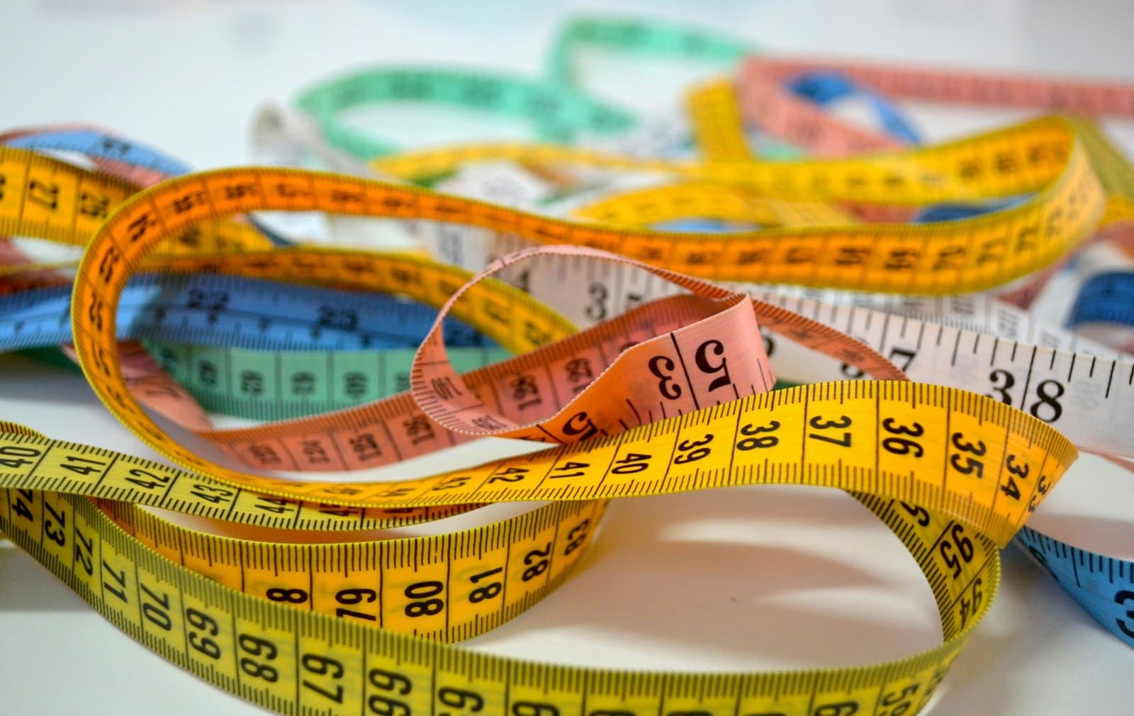 Colourful measuring tapes